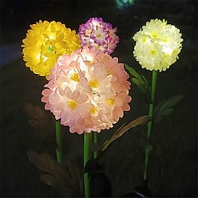 Outdoor Waterproof Courtyard Garden Decoration Lawn Lamp LED Chrysanthemum Floor Lamp Solar Ball Chrysanthemum Lamp 1PC Lightinthebox