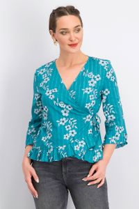 Womens Floral Top  Teal