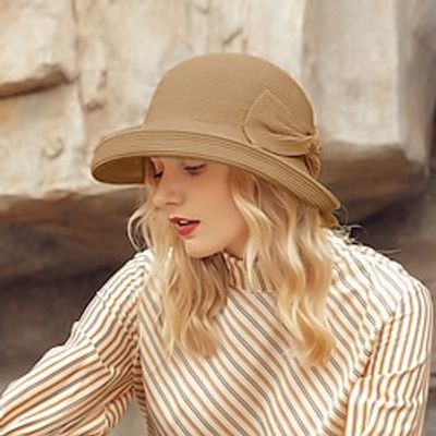 Hats Straw synthetic fibre Bucket Hat Floppy Hat Straw Hat Wedding Tea Party Elegant Wedding With Bowknot Pure Color Headpiece Headwear Lightinthebox Hats Straw synthetic fibre Bucket Hat Floppy Hat Straw Hat Wedding Tea Party Elegant Wedding With Bowknot Pure Color Headpiece Headwear Lightinthebox