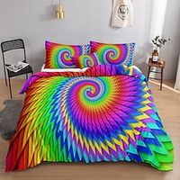 Colorful Tie Dye 3-Piece Duvet Cover Set Hotel Bedding Sets Comforter Cover with Soft Lightweight Microfiber, Include 1 Duvet Cover, 2 Pillowcases (1 Pillowcase for Twin/Single) miniinthebox Colorful Tie Dye 3-Piece Duvet Cover Set Hotel Bedding Sets Comforter Cover with Soft Lightweight Microfiber, Include 1 Duvet Cover, 2 Pillowcases (1 Pillowcase for Twin/Single) miniinthebox