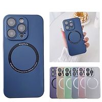 Phone Case For Apple Magnetic Adsorption iPhone 14 13 12 11 Plus Pro Max Magnetic Full Body Protective Anti-Scratch Solid Colored PC miniinthebox - thumbnail