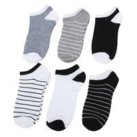 Men's Breathable Soft Cotton Sports Short Striped Socks Ankle Calf Boat Socks
