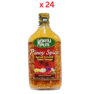 Datu Puti Pinoy Kurat Spiced Coconut Vinegar 375Ml Pack of 24