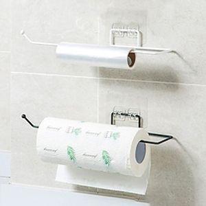 1Pcs Hanging Rolling Paper Holder No-Punch Bathroom Towel Rack Kitchen Wipe Holder Hanging Rack Home Storage Organizer Racks Lightinthebox
