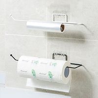 1Pcs Hanging Rolling Paper Holder No-Punch Bathroom Towel Rack Kitchen Wipe Holder Hanging Rack Home Storage Organizer Racks Lightinthebox - thumbnail