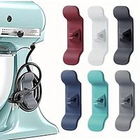 6 Pack Kitchen Appliance Cord Organizer - Stick On Cord Holder For Mixer, Coffee Maker, Air Fryer And More - Wire Keeper Cable Management Accessory Lightinthebox - thumbnail