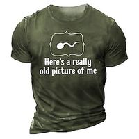Men's Unisex T shirt 3D Print Graphic Letter Crew Neck Street Daily Print Short Sleeve Tops Casual Designer Big and Tall Sports Green Blue Black miniinthebox - thumbnail