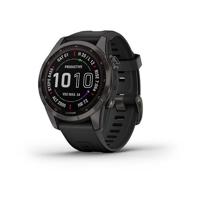 Garmin Fenix 7S Sapphire Solar 42Mm Carbon Grey DLC Titanium with Black Band Smartwatch