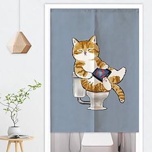 Japanese Noren Curtain Door Cover Doorway Curtain Panel Traditional Cute Cat Door Tapestry Room Divider Curtains for Kitchen Sushi Bathroom Livingroom Bedroom miniinthebox