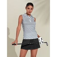 Women's Golf Polo Shirt White Sleeveless Top Ladies Golf Attire Clothes Outfits Wear Apparel Lightinthebox