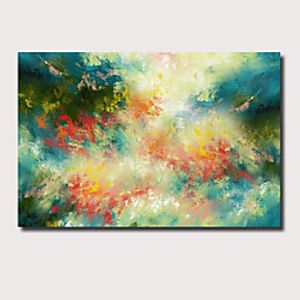 Oil Painting Hand Painted - Abstract Landscape Contemporary Modern Stretched Canvas miniinthebox