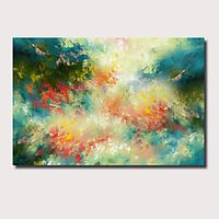 Oil Painting Hand Painted - Abstract Landscape Contemporary Modern Stretched Canvas miniinthebox - thumbnail