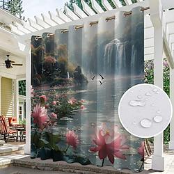 Waterproof Outdoor Curtain Privacy, Outdoor Shades, Sliding Patio Curtain Drapes, Pergola Curtains Grommet Lotus Pound For Gazebo, Balcony, Porch, Party Lightinthebox