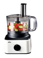 Braun Household Braun Food Processor 8 in 1 System, 750 Watts, 2.1 L Bowl Capacity, 1.8 L Blender Capacity, 2 Speed Button and Pulse, Chop, Slice, Grate, Whisk & Puree, White - FP 0132