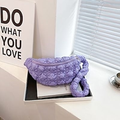 Women's Crossbody Bag Chest Bag Cotton Daily Large Capacity Foldable Lightweight Black White Pink miniinthebox