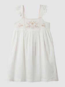 Kids Embroidered Ruffle Dress