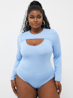 YOINS BASICS Plus Size Cut Out Long Sleeves Bodysuit YOINS BASICS Plus Size Cut Out Long Sleeves Bodysuit