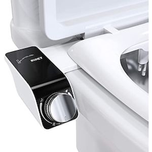 Bidet Attachment for Toilet - Self Cleaning Dual Nozzle, Non-Electric Bidet, Warm Fresh Water Bidet Sprayer With Pressure Controls miniinthebox