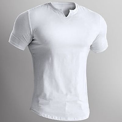 Men's T shirt Tee Plain V Neck Street Vacation Short Sleeves Clothing Apparel Basic Designer Modern Contemporary Lightinthebox Men's T shirt Tee Plain V Neck Street Vacation Short Sleeves Clothing Apparel Basic Designer Modern Contemporary Lightinthebox