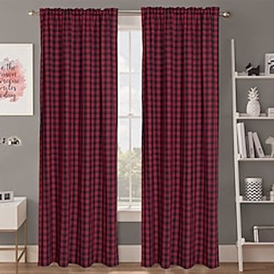 Red Buffalo Plaid Curtains 1 Panel, Red and Black Check Curtains Red Gingham Room Darkening Kitchen Curtain Checkered Small Window Curtains for Farmhouse Bedroom Lightinthebox Red Buffalo Plaid Curtains 1 Panel, Red and Black Check Curtains Red Gingham Room Darkening Kitchen Curtain Checkered Small Window Curtains for Farmhouse Bedroom Lightinthebox