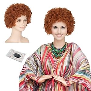 Women Short Curly Reddish Brown Hair Wig Cosplay Party Wig Lightinthebox