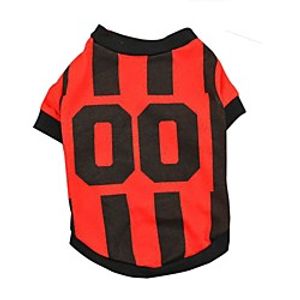 Cat Dog Shirt / T-Shirt Jersey Vest Stripes Holiday Sports Dog Clothes Puppy Clothes Dog Outfits White Red Blue Costume for Girl and Boy Dog Cotton XS S M L miniinthebox