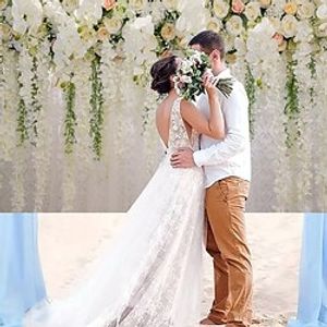 1PC - Flower Background Cloth Wedding Birthday Party Background Wall Layout Background Cloth miniinthebox