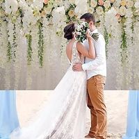 1PC - Flower Background Cloth Wedding Birthday Party Background Wall Layout Background Cloth miniinthebox - thumbnail