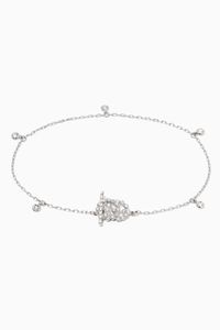 White-Gold & Diamond Double G Bracelet