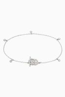 White-Gold & Diamond Double G Bracelet - thumbnail