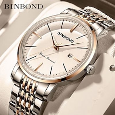 BINBOND Band Quartz Watch for Men Analog Quartz Formal Style Stylish Stylish Formal Style Waterproof Calendar Noctilucent Alloy Alloy PU Leather Fashion miniinthebox
