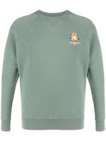 Maison Kitsuné yoga fox embroidered sweatshirt - Green