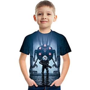 Kids Boys' T shirt Tee Short Sleeve Graphic Rainbow Children Tops Active 3-12 Years miniinthebox