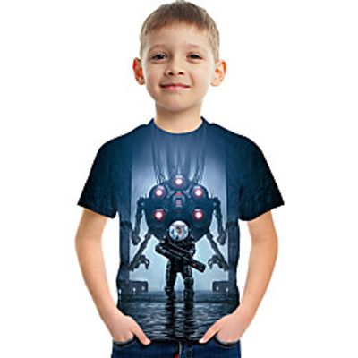 Kids Boys' T shirt Tee Short Sleeve Graphic Rainbow Children Tops Active 3-12 Years miniinthebox