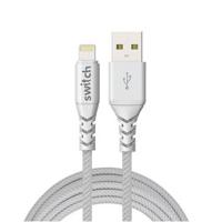 Switch Ultra Rugged USB-A To MFI Lightning Charge and SYNC Cable 1.8M, White