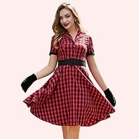 Retro Vintage 1950s Dress Swing Dress Flare Dress Audrey Hepburn Women's Masquerade Homecoming Tea Party Casual Daily Dress Lightinthebox