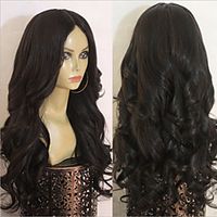 Synthetic Wig Body Wave Middle Part Wig Very Long Black Synthetic Hair 28 inch Women's Classic Middle Part Exquisite Black miniinthebox - thumbnail