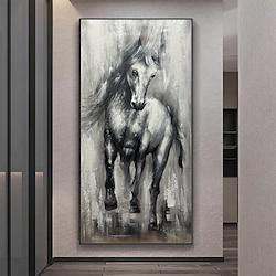 Mintura Handmade Horse Oil Paintings On Canvas Wall Art Decoration Modern Abstract Animal Picture For Home Decor Rolled Frameless Unstretched Painting Lightinthebox