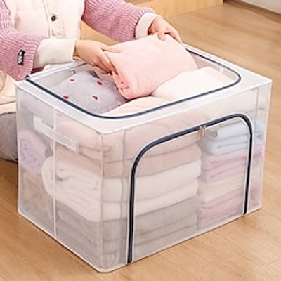 1pc Large Clothes Organizer - Waterproof Nylon Mesh Storage Box for Pants and Fabric - Wardrobe Folding Bins for Cotton Quilts and Finishing Artifacts Bedroom Accessories Lightinthebox