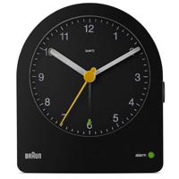 Braun Alarm Clock BC22B, Quiet Quartz Movement, Crescendo Alarm, 5 Min Snooze, Continuous Backlight Function, Light With Delay, 2 Year Guarantee, Black