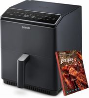 Cosori Smart Air Fryer Oven Dual Blaze 6.4L, Double Heating Elements With Cookbook
