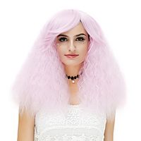 Synthetic Wig Wig Medium Length Light golden Pink / Purple Lake Blue fluorescent green PinkRed Synthetic Hair Women's Red Black Blue miniinthebox - thumbnail