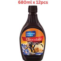 American Garden Chocolate Syrup 24oz, Pack Of 12