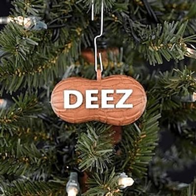 Deez Nuts Ornament Christmas Peanuts Ornament Unique Peanut Hanging Decoration Funny Novelty Nut Christmas Tree Ornaments Fun for Pun Enthusiasts (Color  1pcs) Lightinthebox