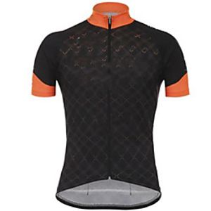 CAWANFLY Men's Short Sleeve Cycling Jersey Summer Black  Orange Bike Tracksuit Jersey Top Road Bike Cycling Quick Dry Sports Clothing Apparel  Micro-elastic Lightinthebox
