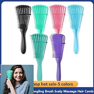 5 Pcsset Hair Brush Detangling Brush Scalp Massage Hair Comb Detangling Brush for Curly Hair Brush Detangler Hairbrush Women Men Salon Lightinthebox