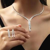 Jewelry Set 3pcs Alloy Earrings Necklace Women's Elegant Vintage Stylish Geometrical Geometric Jewelry Set For Wedding Party Anniversary Lightinthebox