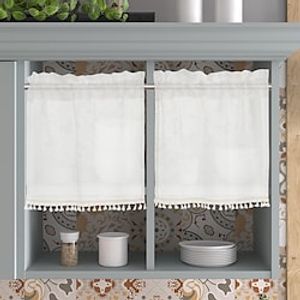 Kitchen Curtain Panels,Short Cafe Curtain Floral,Valance Curtain Farmhouse For Living Room Bedroom Patio Balcony Door Window Treatments Room Darkening miniinthebox
