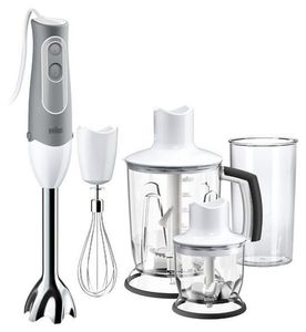 Braun Hand Blender Appertive, All-in-one Chopper and Jug Blender, 600 W, Steel Whisk (MQ 545)