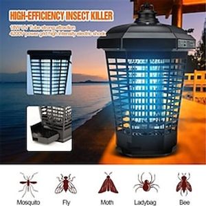 Insect Repellent Mosquito Killer Bug Zapper Lamp 18W Intelligent Mosquito Lamp Waterproof Indoor and Outdoor 4200V Plug-in Lightinthebox